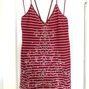 NWT Free People red and white striped tank/tunic